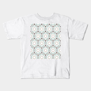 Turquoise geo 3 Kids T-Shirt